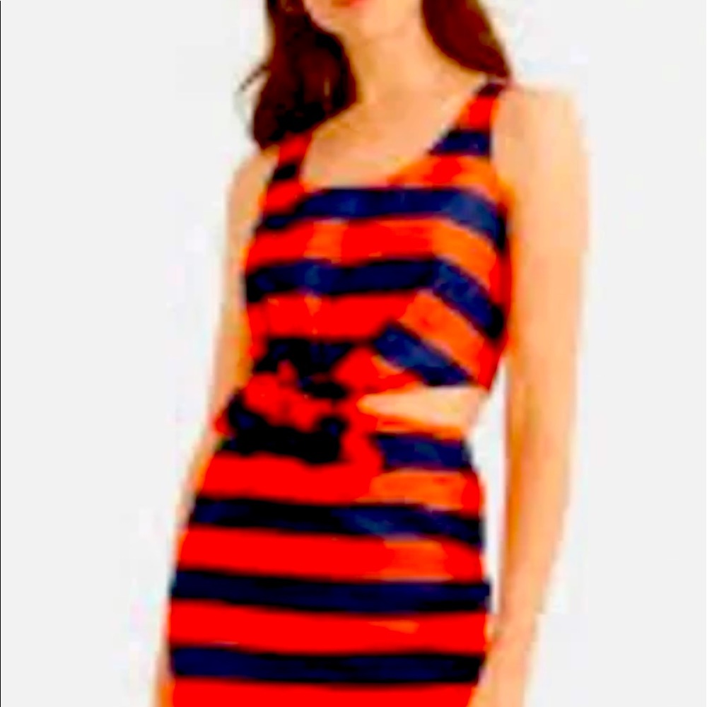 J. Crew collection striped cut out dress